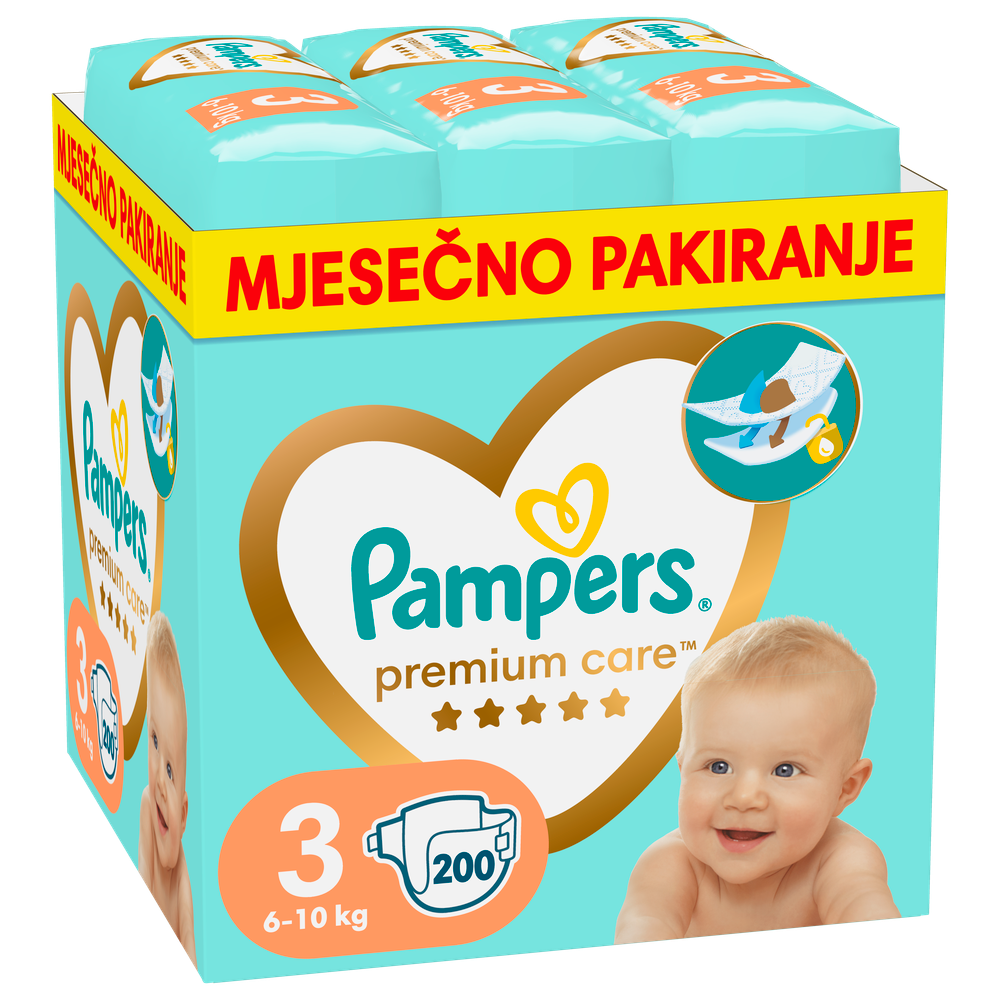 Pampers Premium Care pelene mjesečno pakovanje slika 2