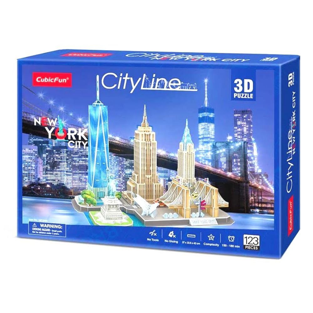 Cbf202552 Cubicfun Puzzle City Line New York City slika 1