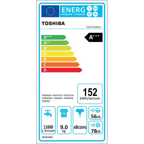 TOSHIBA perilica rublja TW-BJ100M4HR slika 7