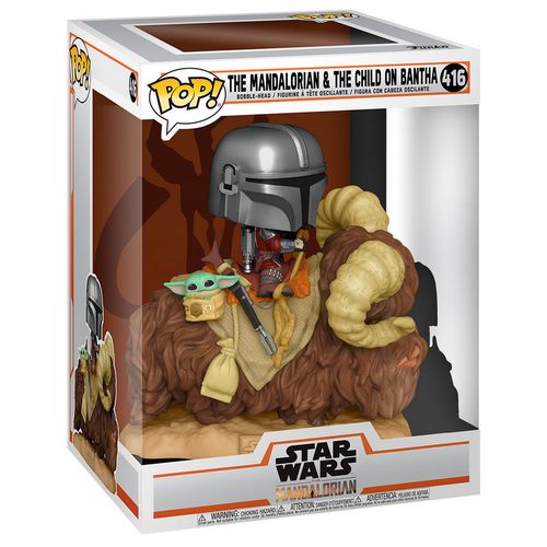 POP figura Star Wars: Mandalorian Mando na Banthi s Djetetom u Torbi slika 3