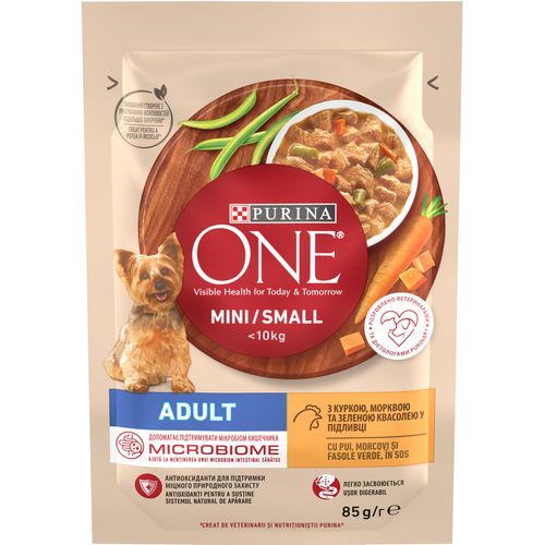 Purina ONE® Adult s okusom piletine, mrkve i mahuna, 26x100g slika 1