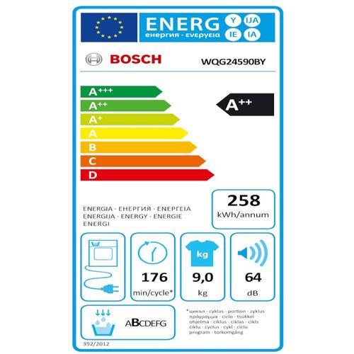 Bosch WQG24590BY Serija 6 Mašina za sušenje veša sa toplotnom pumpom 9 kg slika 5