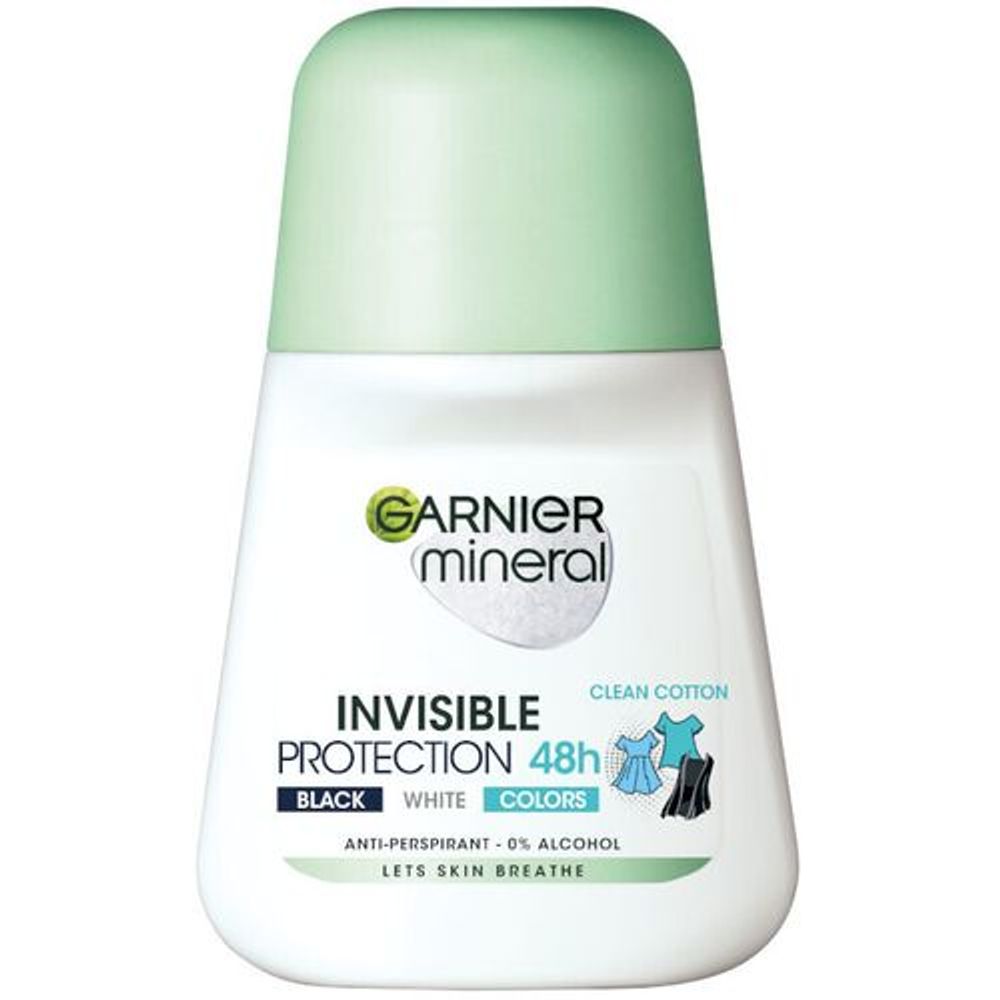 Garnier Mineral Roll-on dezodorans Invisible Protection 48h Clean Cotton 50ml slika 1