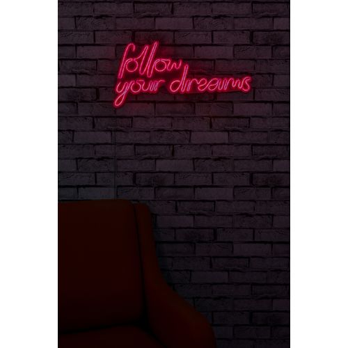 Wallity Ukrasna plastična LED rasvjeta, Follow Your Dreams - Red slika 1