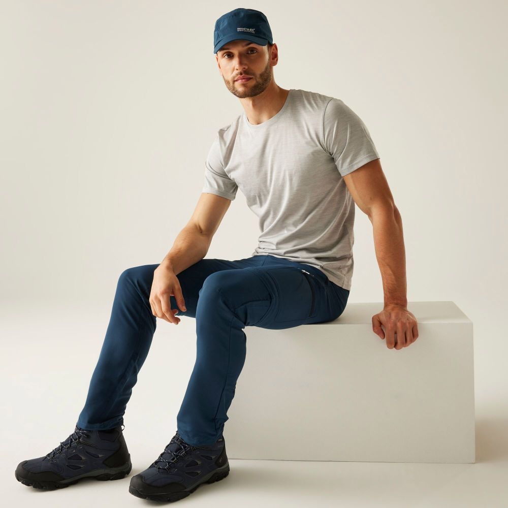 Regatta Muške hlače Leesville III Zip Off Moonlight Denim slika 2