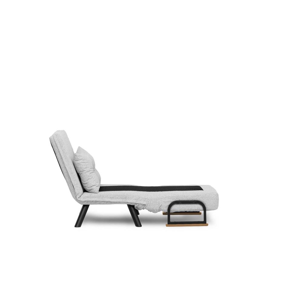 Sando Single - Siva Sofa na Razvlačenje od Teddy Tkanine slika 12