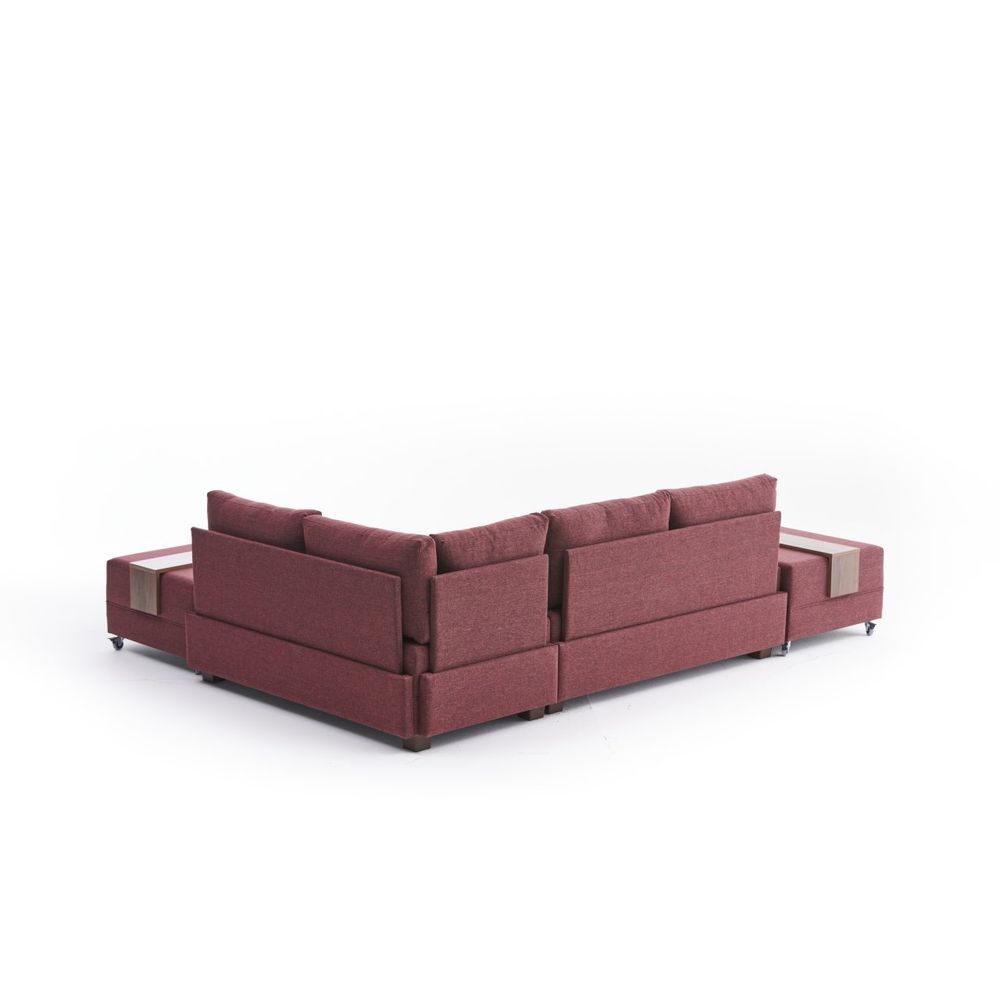 Fly Ugaona Sofa Krevet Desna - Grimizno Crvena slika 8