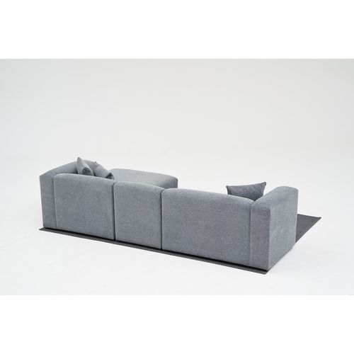 Linden Mini Right - Grey Grey Corner Sofa slika 9