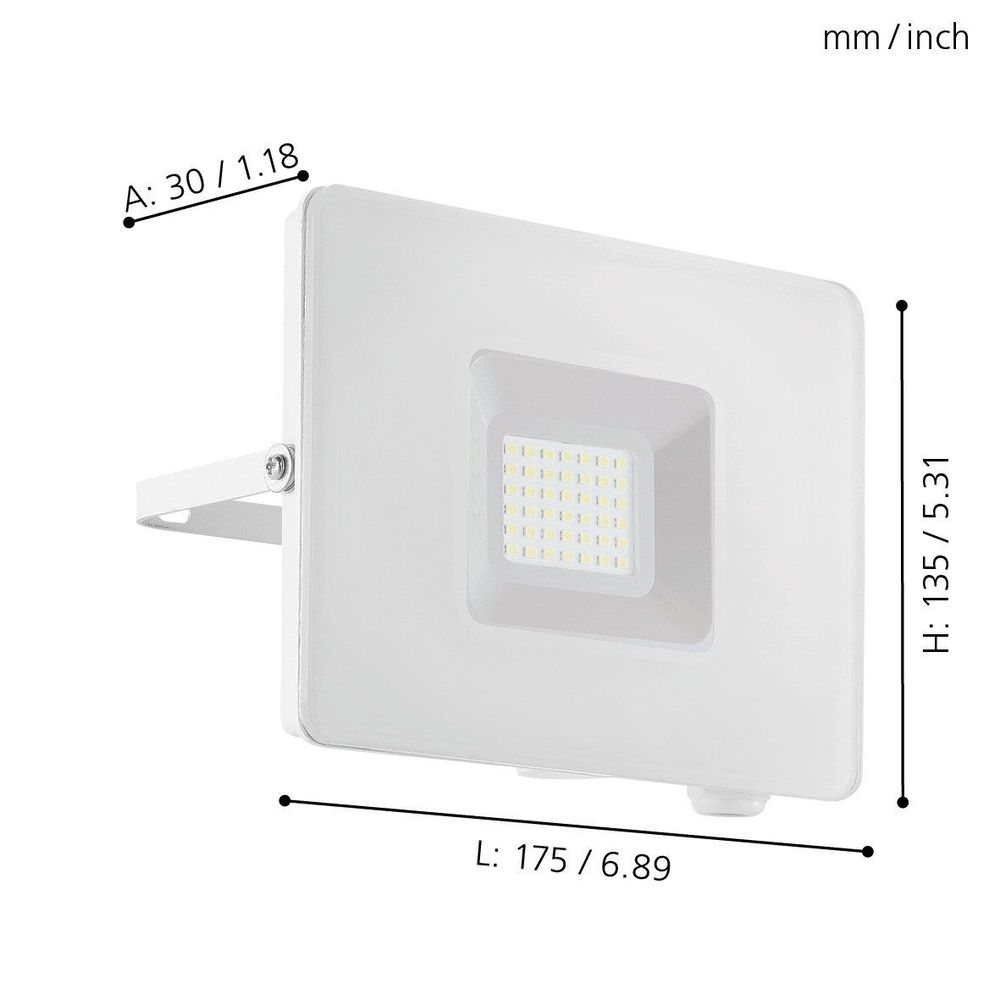 Eglo Faedo 3 vanjska/reflektor, led, 30w, bijela slika 4