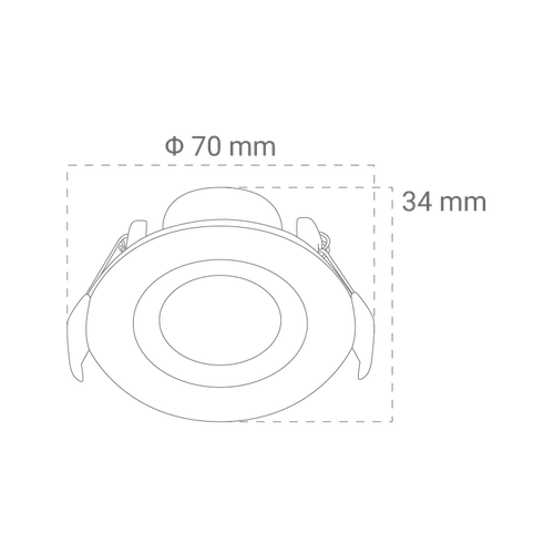 LED downlight Green Tech 240 lm, 3W, 3CCT, 3000K-4000-6500K, crni slika 2