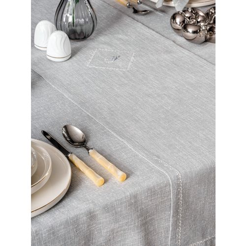 Pera - Grey Grey Tablecloth Set (8 Pieces) slika 2