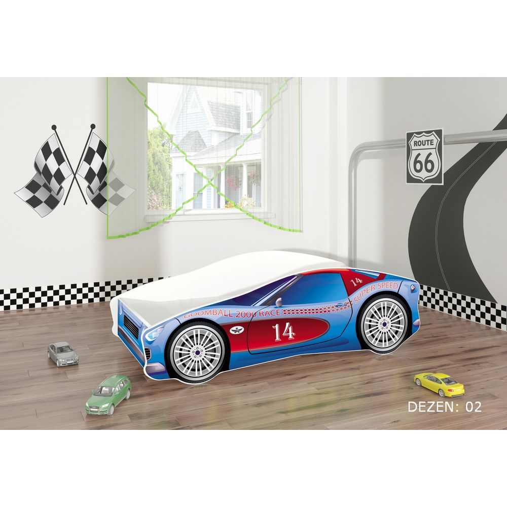 ACMA Dječiji krevet Car - 140x70cm - Dezen 02 slika 2