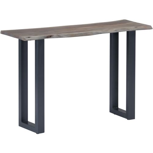 Konzolni stol od bagremovog drva i željeza sivi 115x35x76 cm slika 8