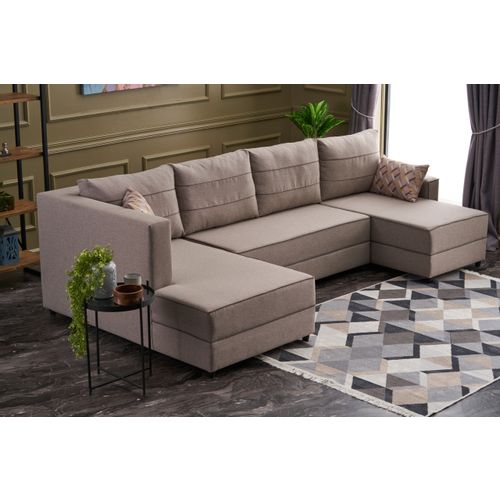 Atelier Del Sofa Kutna garnitura na razvlačenje, Krem, Ece Panoramik - Cream slika 2