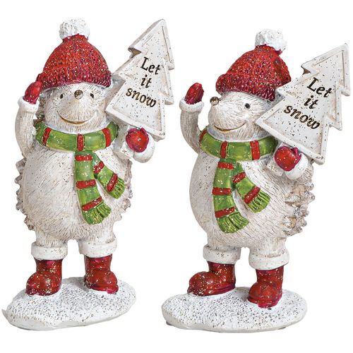 Viter novogodišnja figura ježić let it snow 6x9cm slika 1