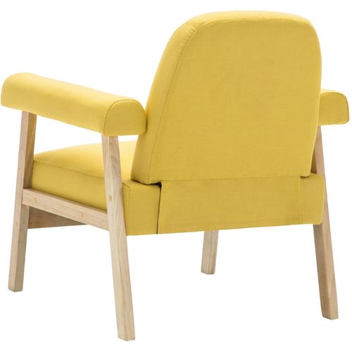 Fotelja od tkanine žuta slika 10