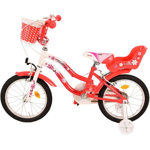 Dječji bicikl Volare Lovely s dvije ručne kočnice 16" crveno-bijeli slika 9