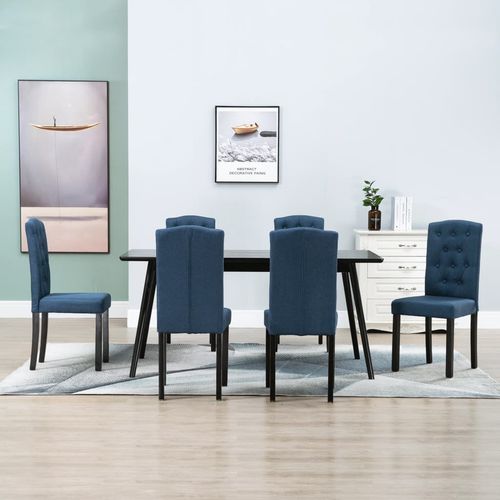 Blagovaonske stolice od tkanine 6 kom plave slika 29