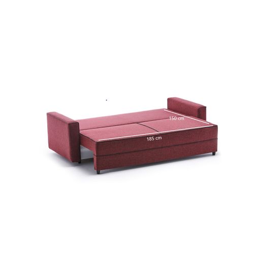 Atelier Del Sofa Trosjed na razvlačenje, Bordo crvena, Ece - Claret Red slika 10