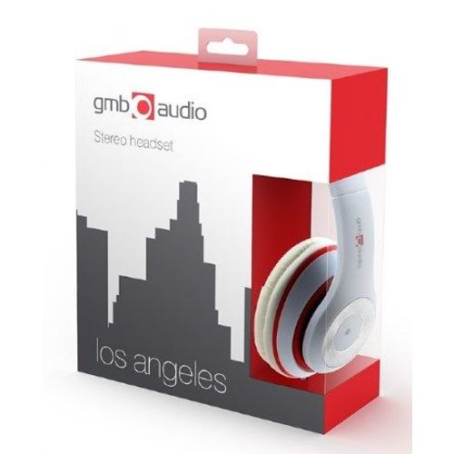 MHS-LAX-W Gembird Stereo slusalice sa mikrofonom Los Angeles white (1x3,5mm) slika 3