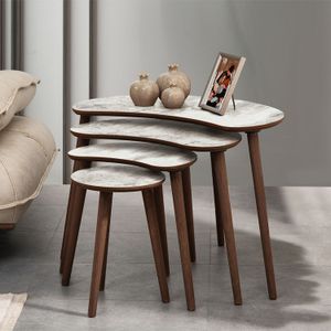 Nesting Table Moon - Set od 4 komada u bijeloj boji