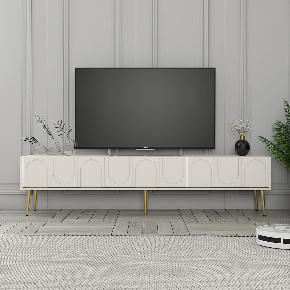 Lyon 43 - TV Jedinica u Krem i Zlatnoj Boji slika 2