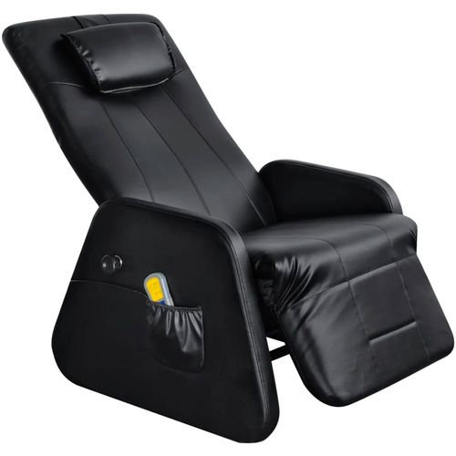 Masažna stolica od umjetne kože crna slika 21