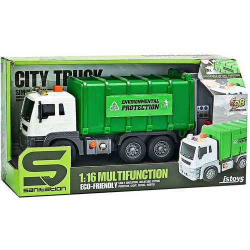 Kamion za razvrstavanje i odvoz smeća 1:16 zeleni slika 3