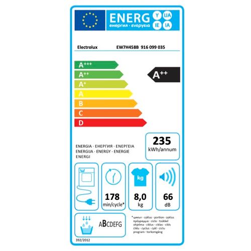 Electrolux sušilica rublja EW7H458B slika 6