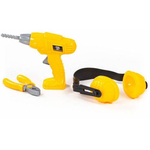 Dječji DIY set alata sa zaštitnim slušalicama, žuti slika 1