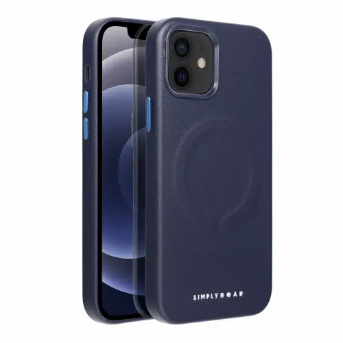 Roar kožna Mag Case maska kompatibilna s MagSafeom – za iPhone 12 navy plava slika 2