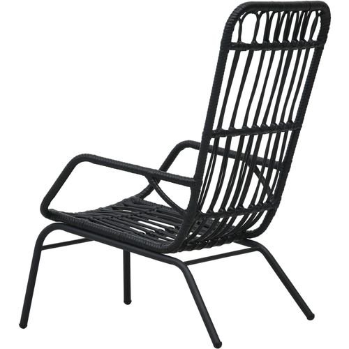 Vrtna stolica od poliratana crna slika 18