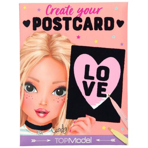 Top Model Kreativna bojanka Create Your Postcard - Set za izradu razglednica slika 1