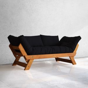 Dvosjed sofa CPT8105-210 - boje: Teak, Crna i Vrtna