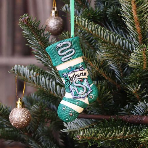 NEMESIS NOW HARRY POTTER SLYTHERIN STOCKING HANGING ORNAMENT slika 4