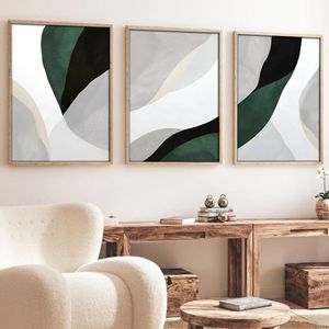 Huhu229 - 50 x 70 Multicolor Decorative Framed MDF Painting (3 Pieces)