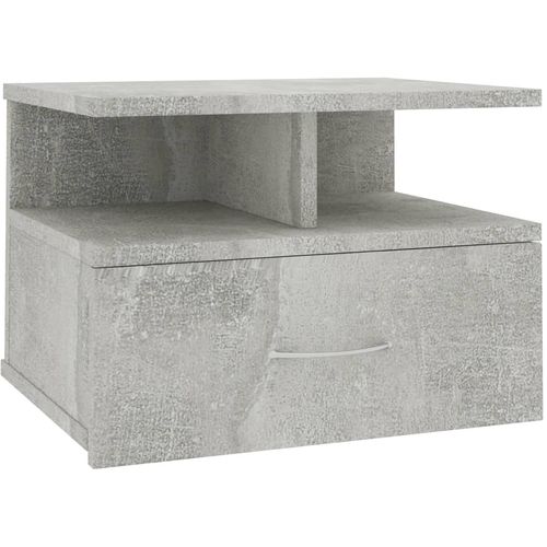 Viseći noćni ormarić siva boja betona 40x31x27 cm od iverice slika 2