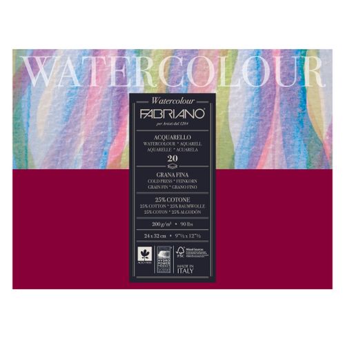 Blok FABRIANO Watercolor Gf 24X32 200G 20L 72612432 slika 1