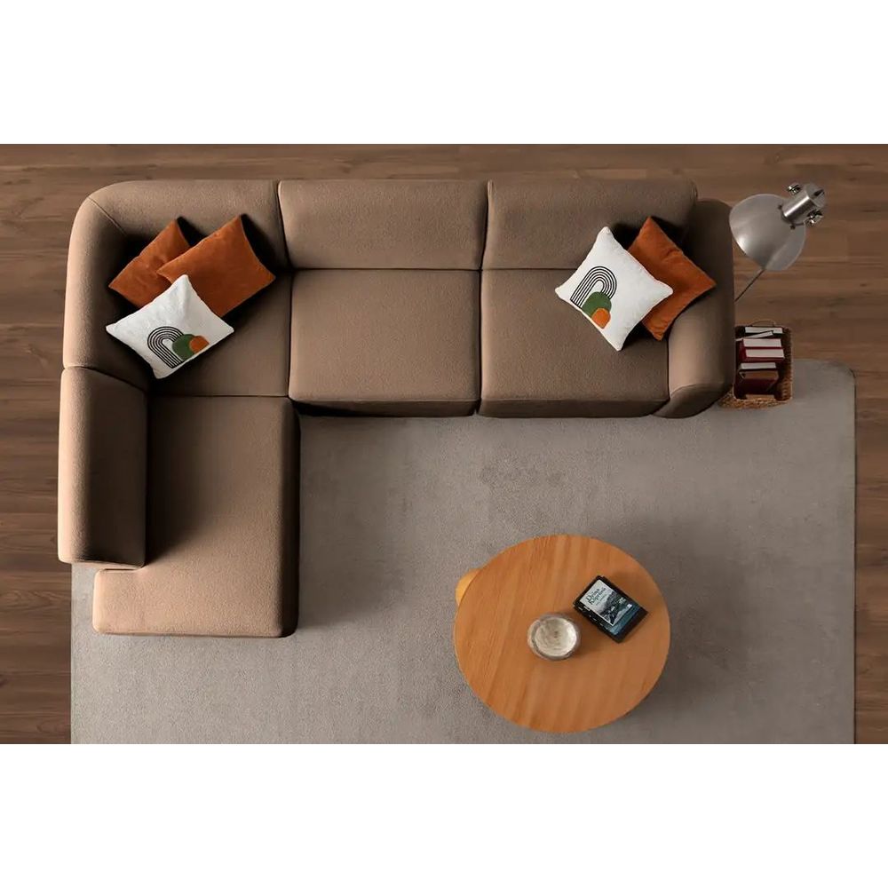 Ugaona Sofa S-Loft Left - smeđa boja slika 5