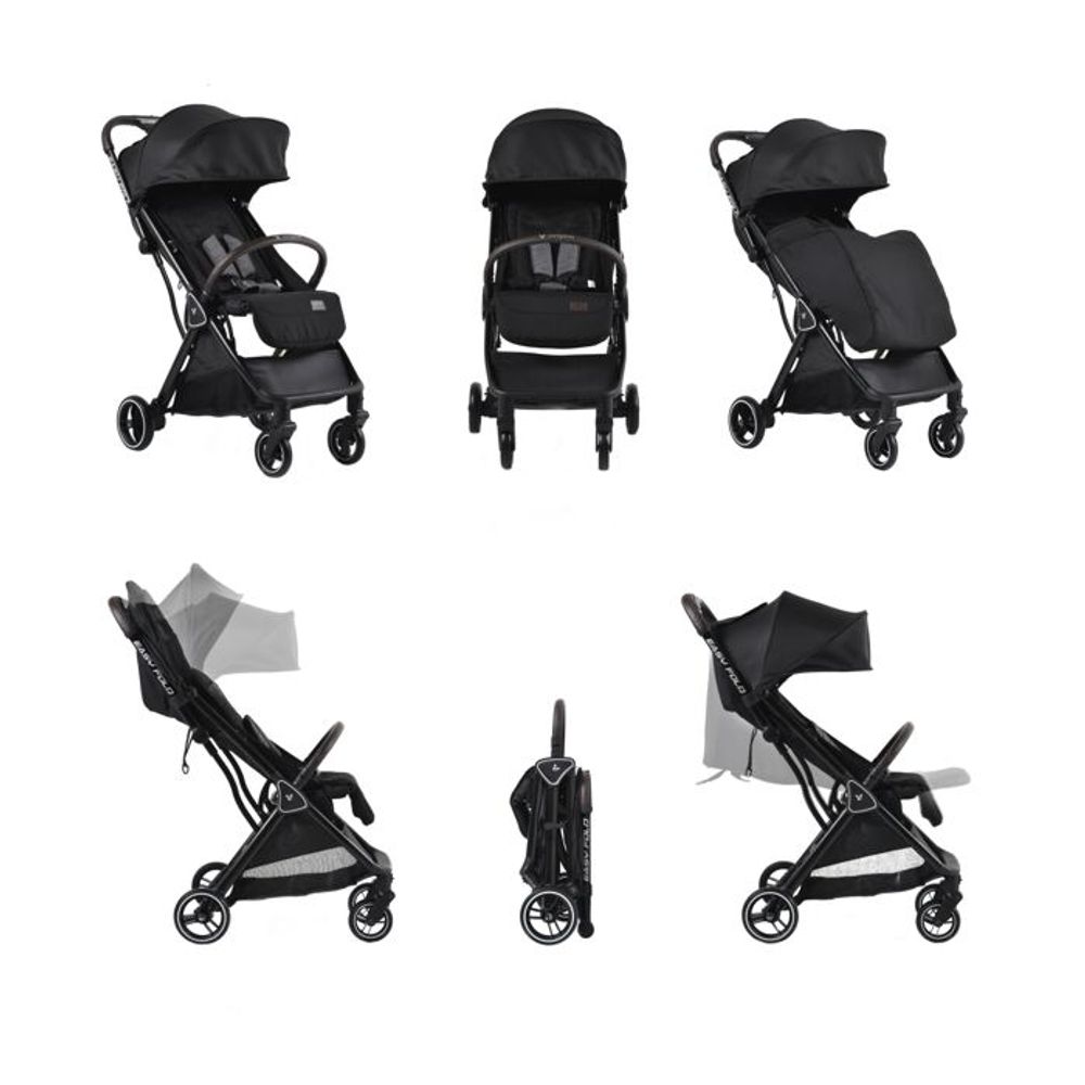 Cangaroo Kolica Easy Fold, Black slika 7
