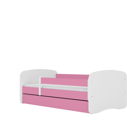 Drveni dječji krevet Perfetto s ladicom - rozi - 160x80cm slika 3