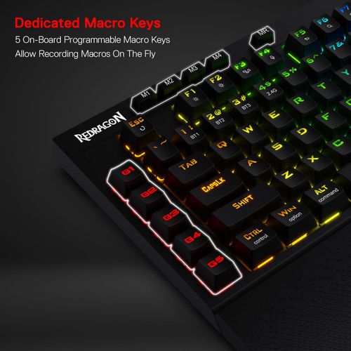 KEYBOARD - REDRAGON VISHNU PRO K596RGB-PRO WIRED & 2.4G & BT RED SWITCH slika 8