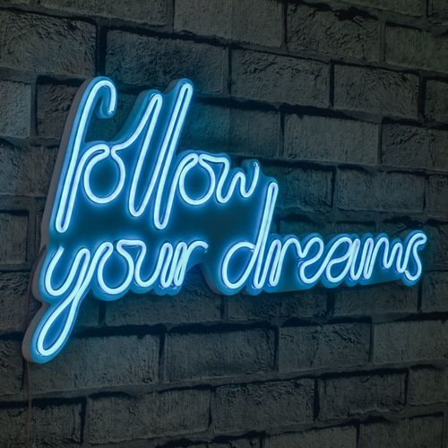 Wallity Zidna dekoracije svijetleća EAT, Follow Your Dreams - Blue slika 14