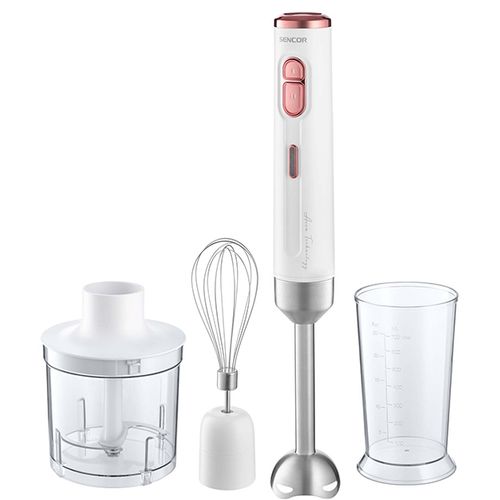 Sencor SHB 9000WH Bežični ručni blender, 200W, 0.7L, Bela/Roze slika 1