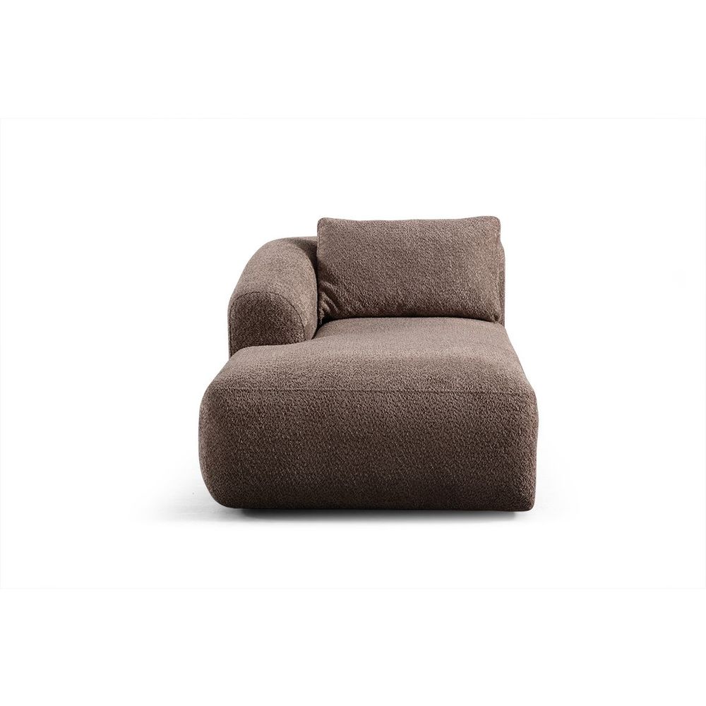 Ugaona sofa Sofia (Chl L + O1 + 1R) - smeđa i bijela slika 6