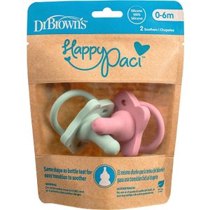 Dr Brown's Silikonska duda varalica Happy Paci 0-6mj Ps12007, Roza