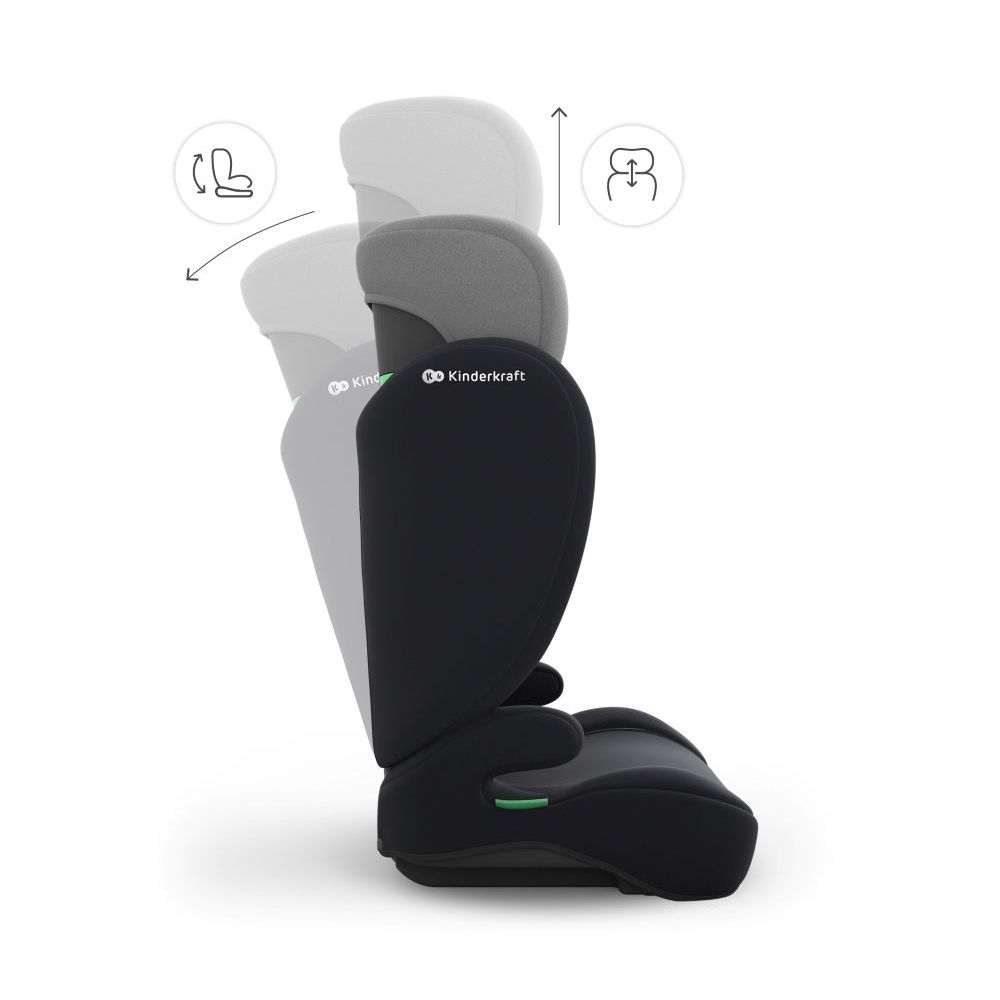 Kinderkraft autosjedalica I-Spark 2 Plus i-Size 15-36 kg (100-150 cm) bez Isofix-a, Grey slika 10