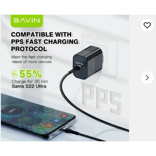 Bavin punjač GaN 45W-PD USB-C crna slika 5