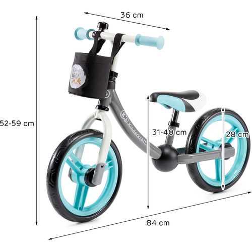 EOL-Kinderkraft dječji balansirajući bicikl bez pedala 2WAY NEXT - Tirkizni slika 6