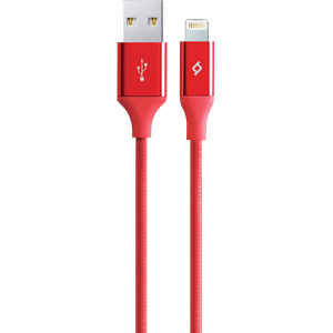 Ttec Kabel - Lightning to USB (1,20m) - Red - Alumi Cable